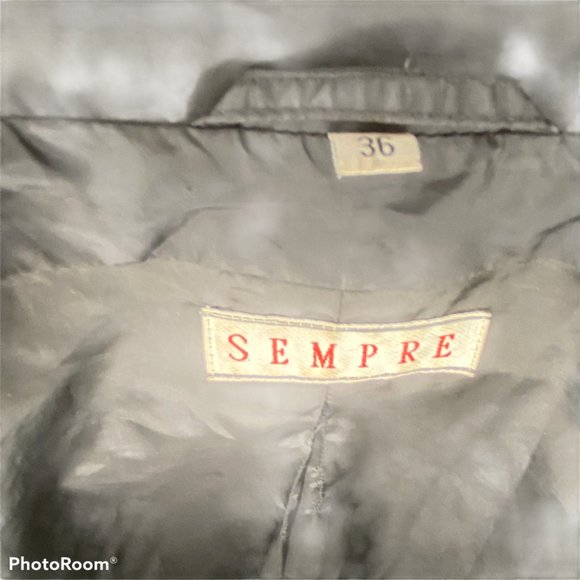 Sempre Piu Button-Front Blazer Jacket Dark Gray - Picture 4 of 4